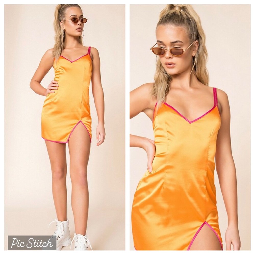 superdown Trish Slip Dress in Tangerine